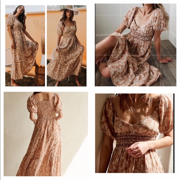 Free People Ellie Printed Maxi Dress.  NWT. - Picture 2 of 9